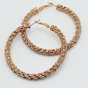 Enchanted Rhinestone Hoop Earrings